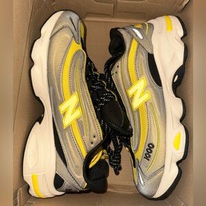 New Balance Yellow and Gray Sneakers